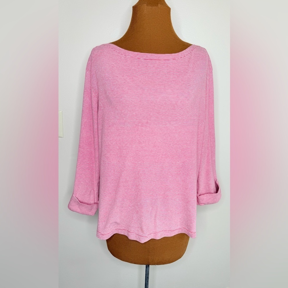Chico's Pink Lightweight Boatneck Knit Top